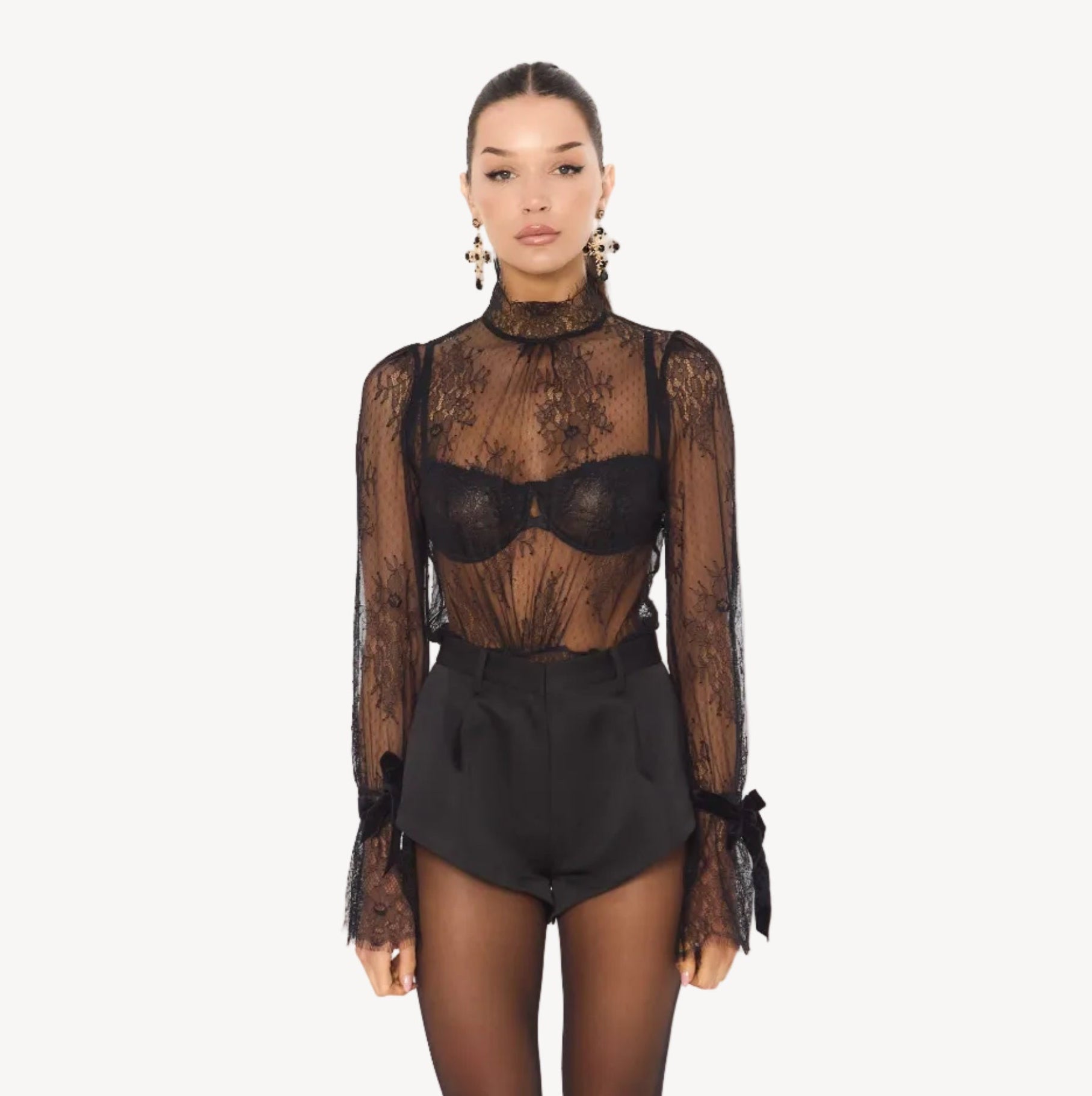 Ella Lace Blouse | Black – 3spiritofficial