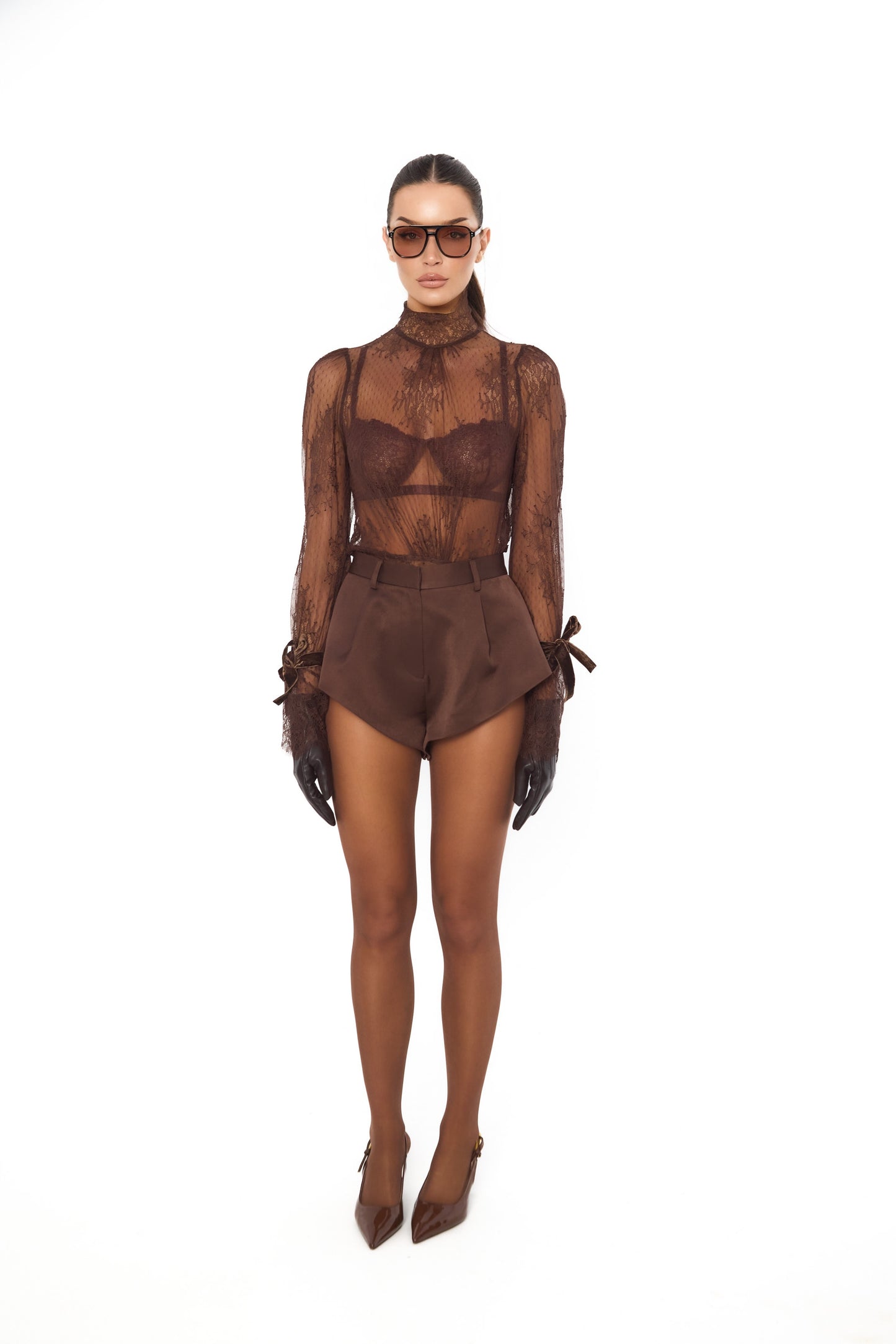 Adorn Tailored Shorts Chocolate (Pre - order)