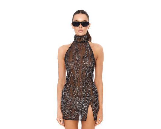 Martini Embellished Dress Black