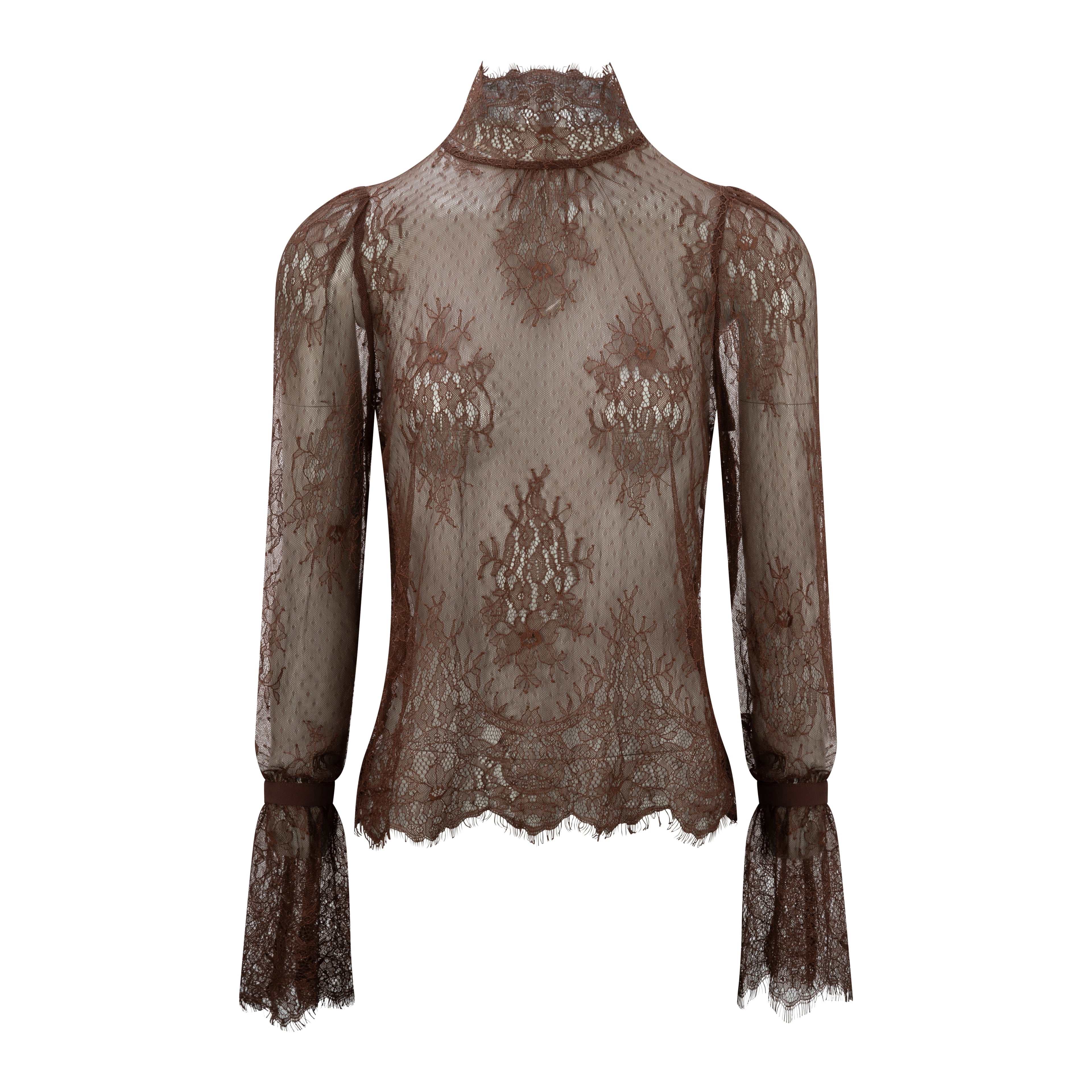 Ella Lace Blouse | Chocolate