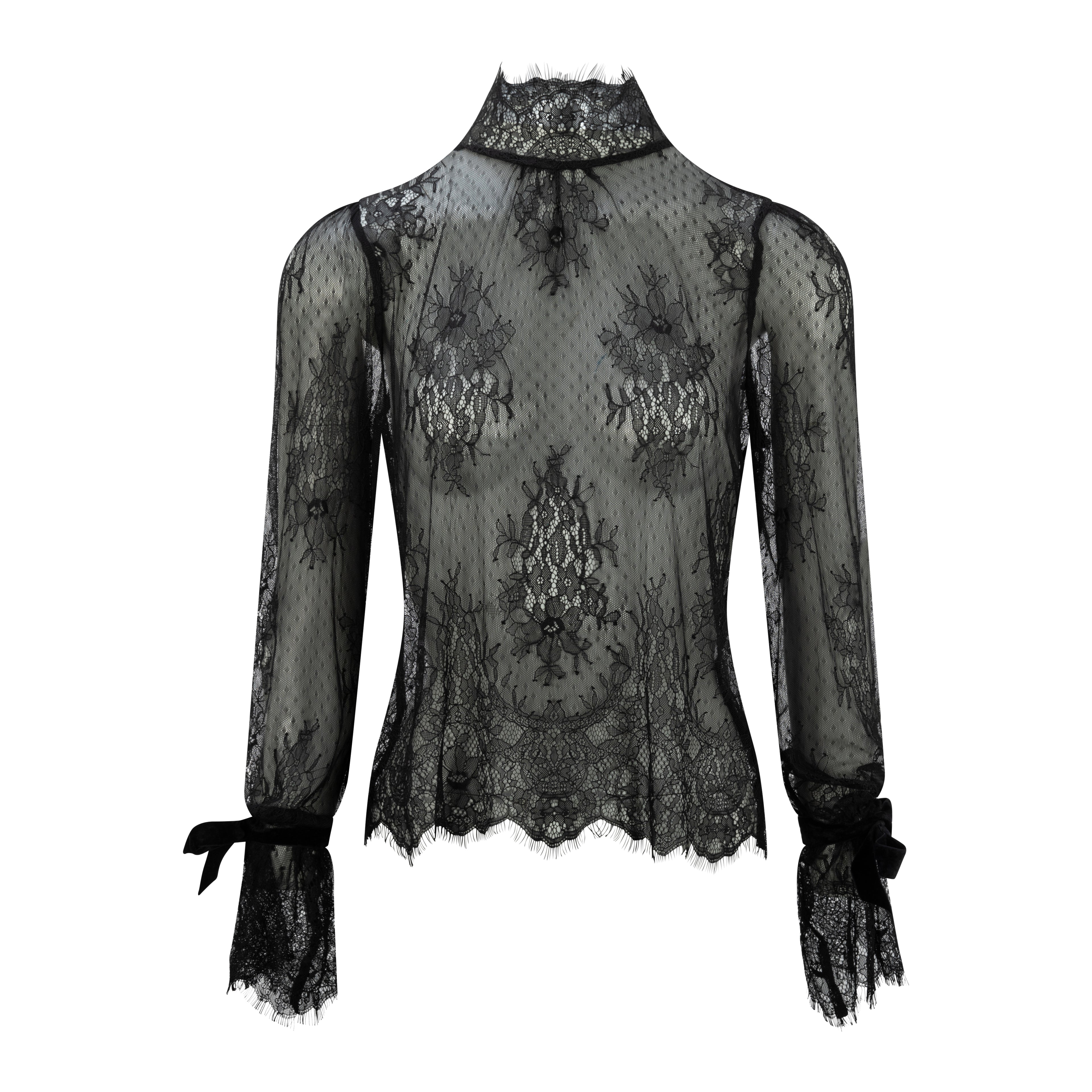 Ella Lace Blouse | Black