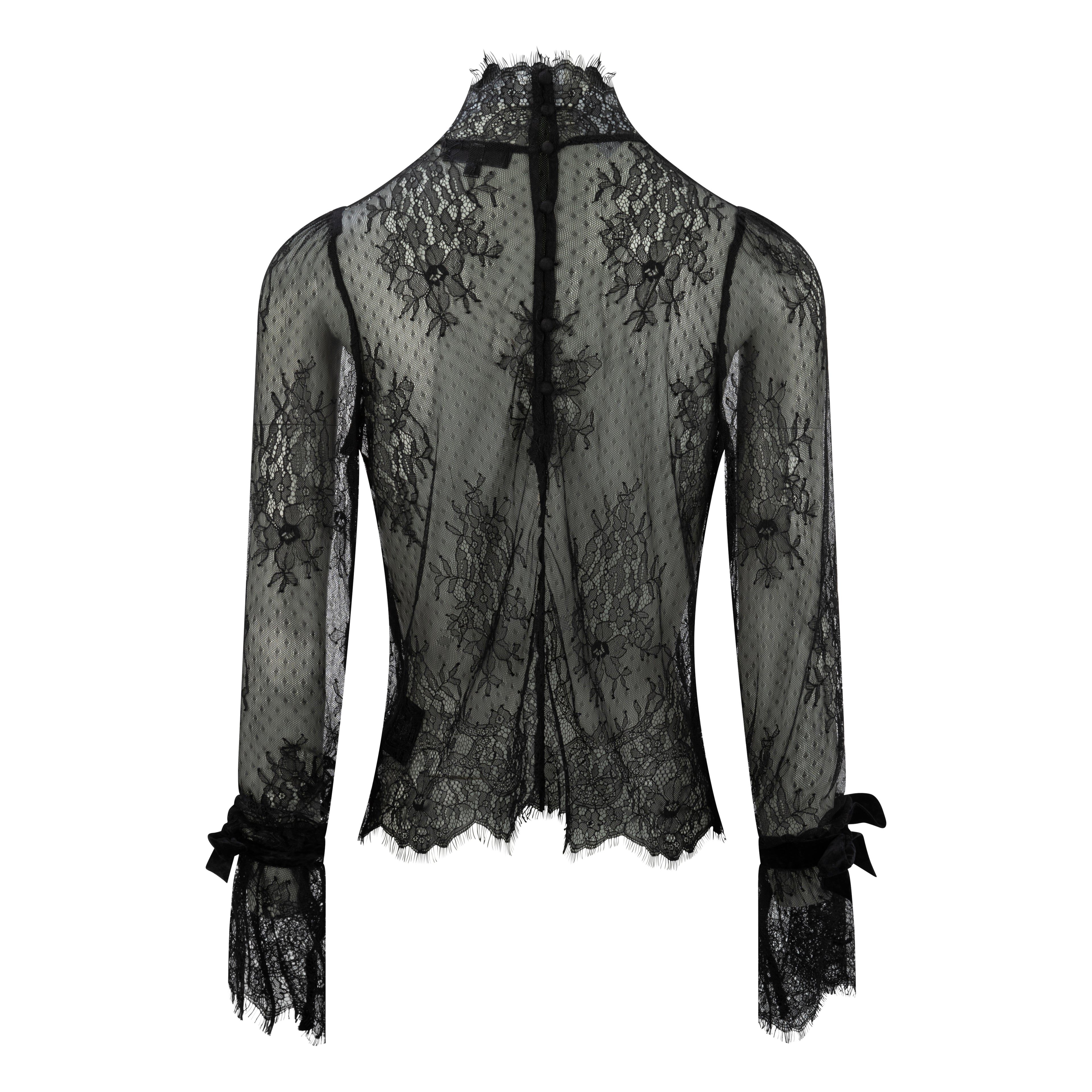 Ella Lace Blouse | Black