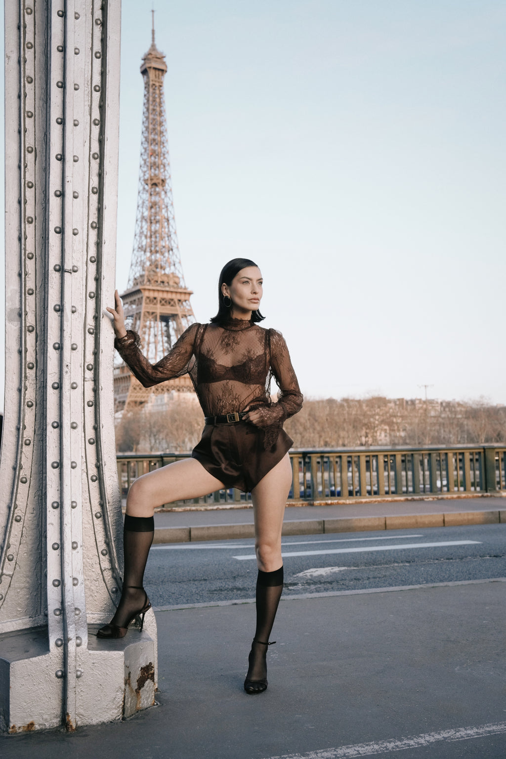 Ella Lace Blouse | Chocolate