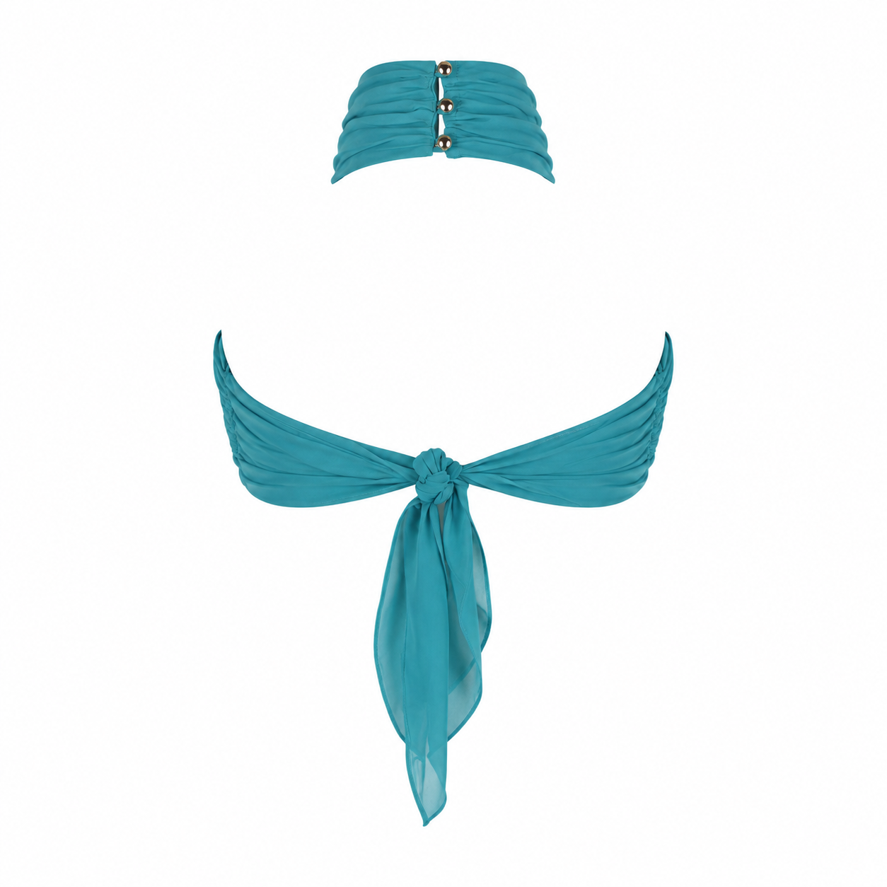 Azure Draped Halterneck Crop Top (LAUNCHING 8TH AUGUST)