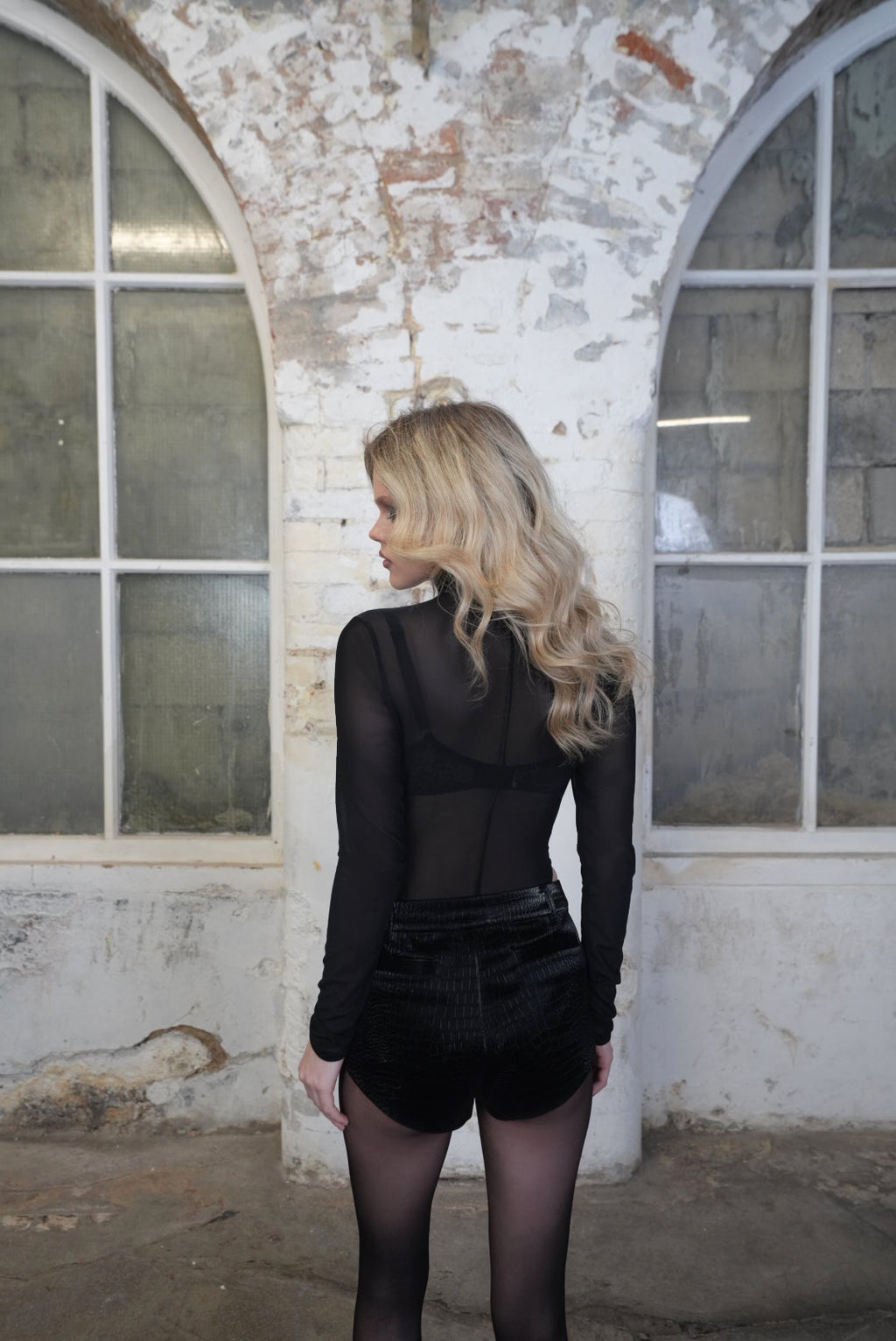 Micro Shorts | Black Croc