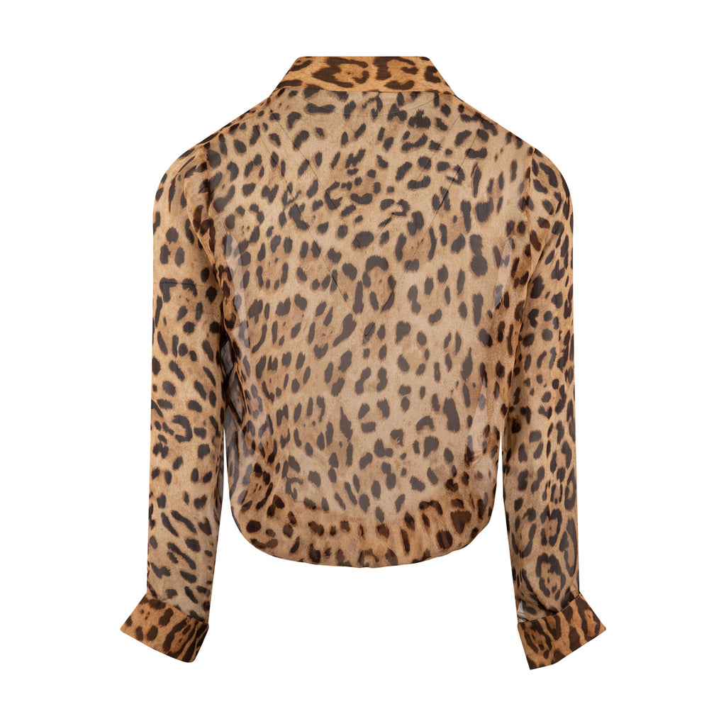 Knotover Leopard Blouse