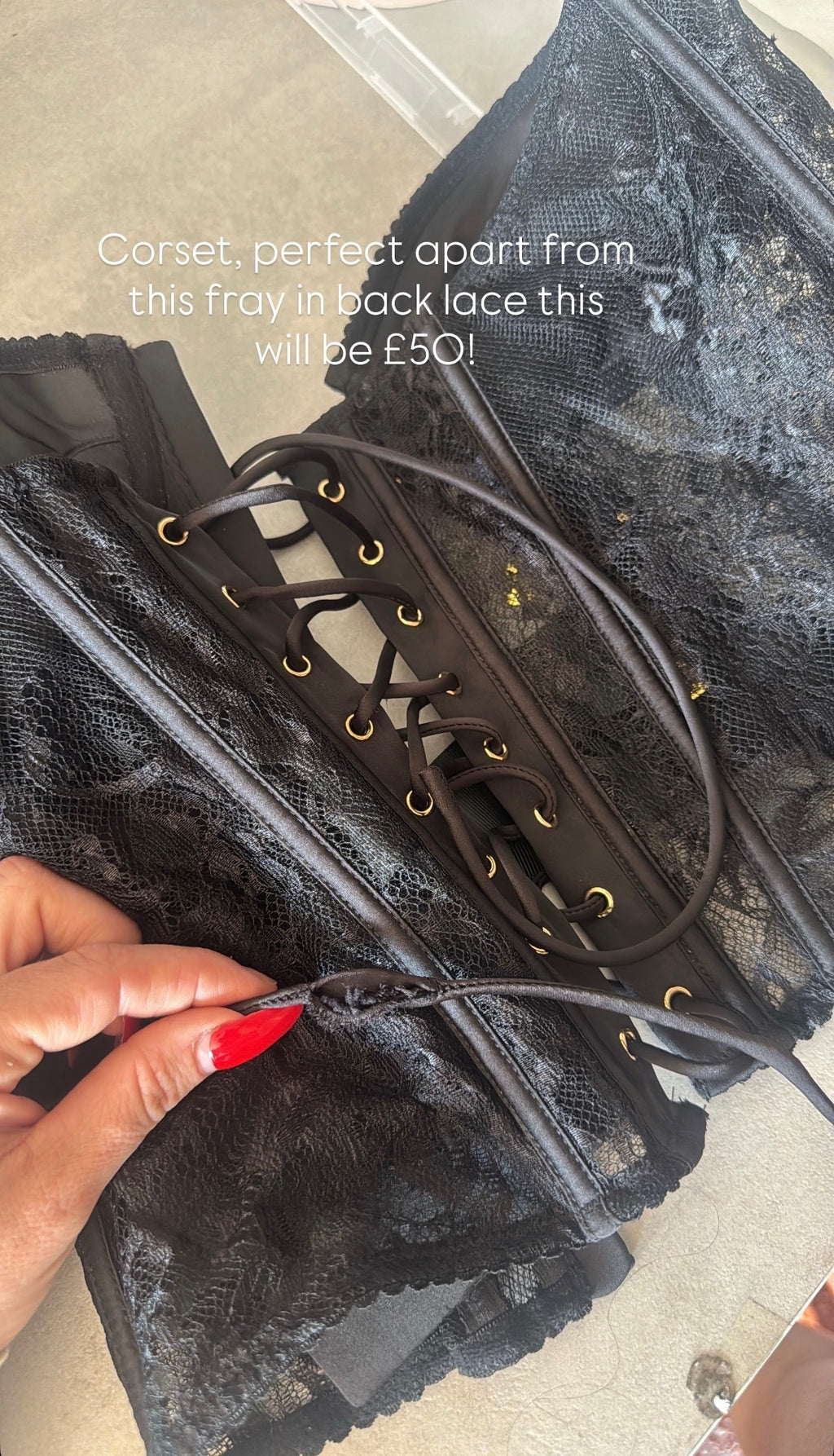 Siren Black Lace Corset (Defected)
