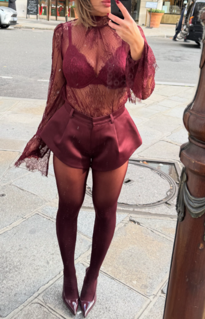 Adorn Shorts | Burgundy