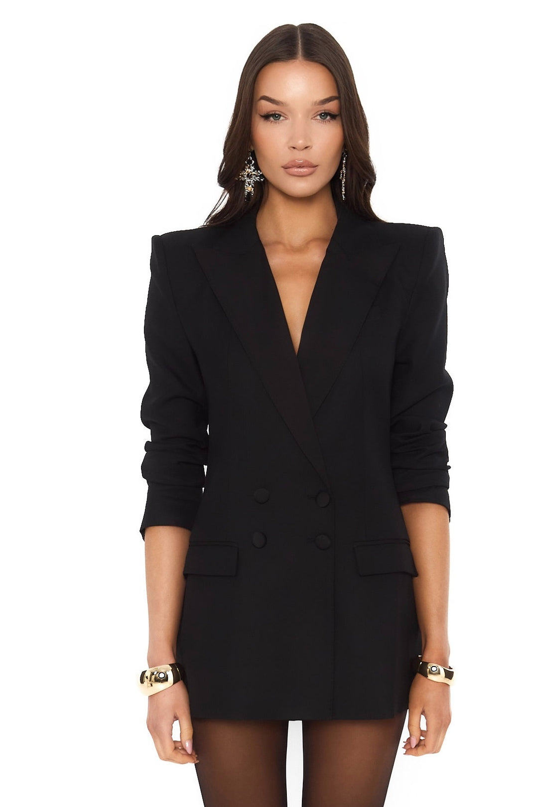 Power Open Back Blazer Dress