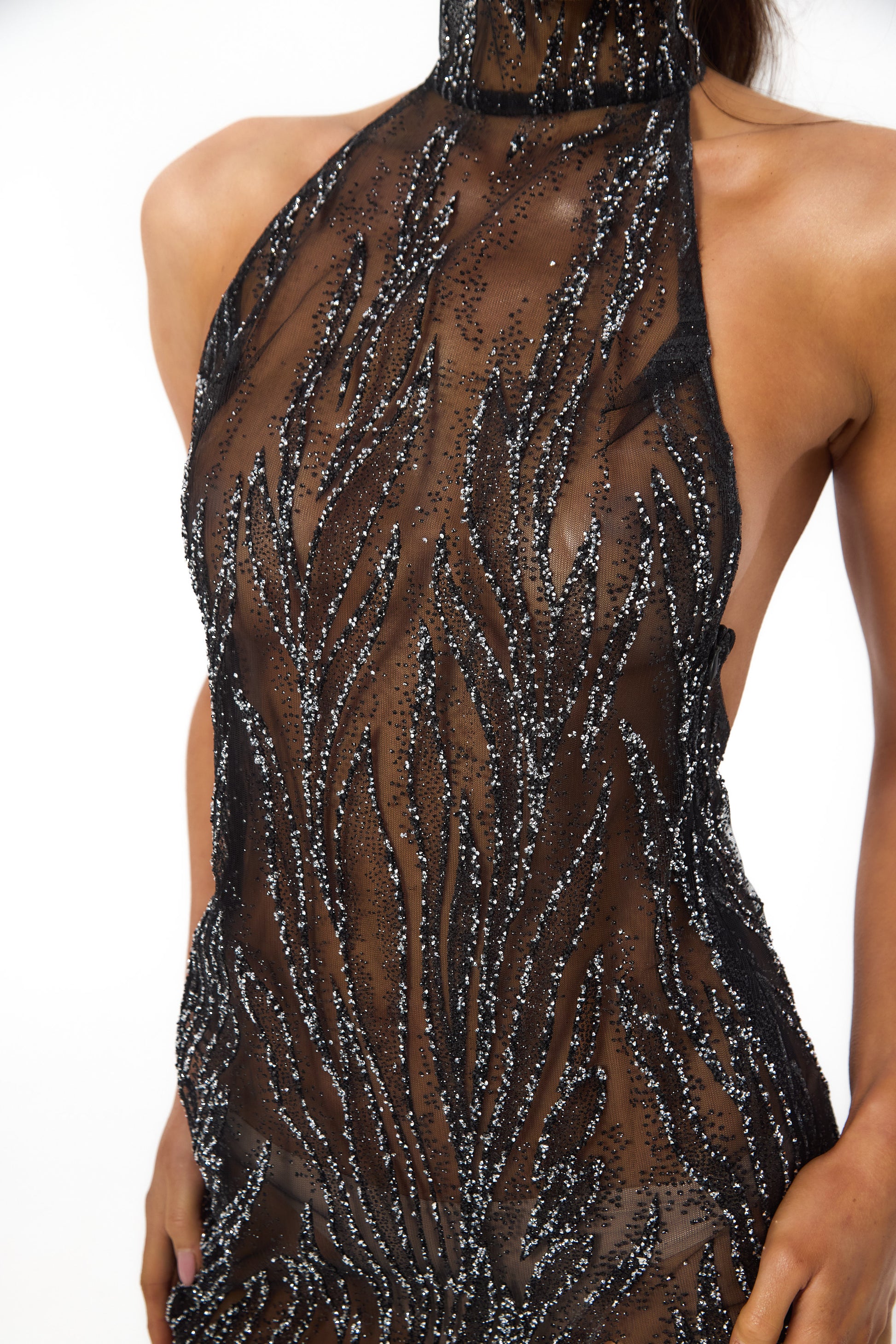 Martini Embellished Dress Black