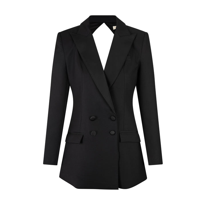 Power Open Back Blazer Dress