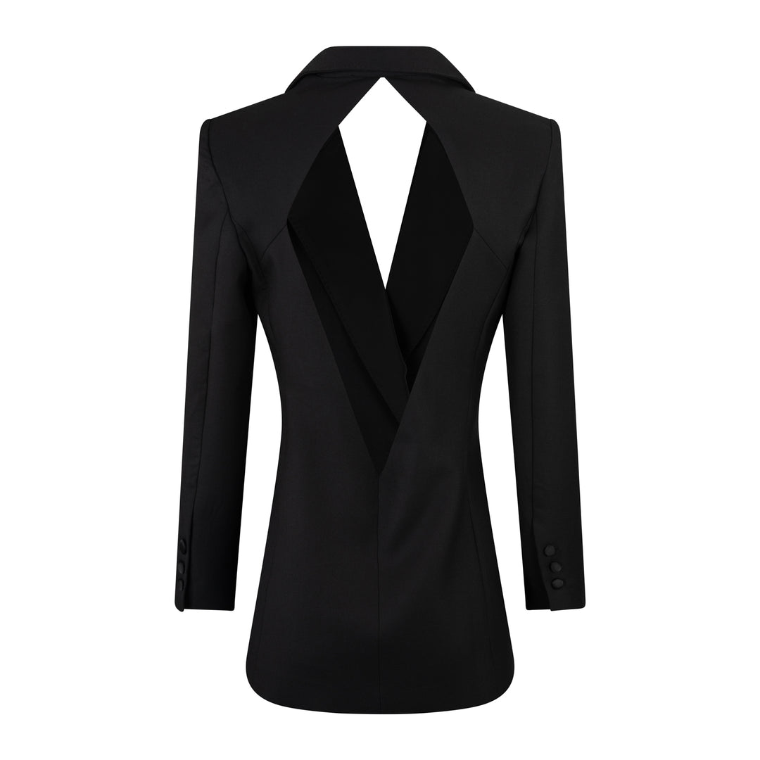 Power Open Back Blazer Dress
