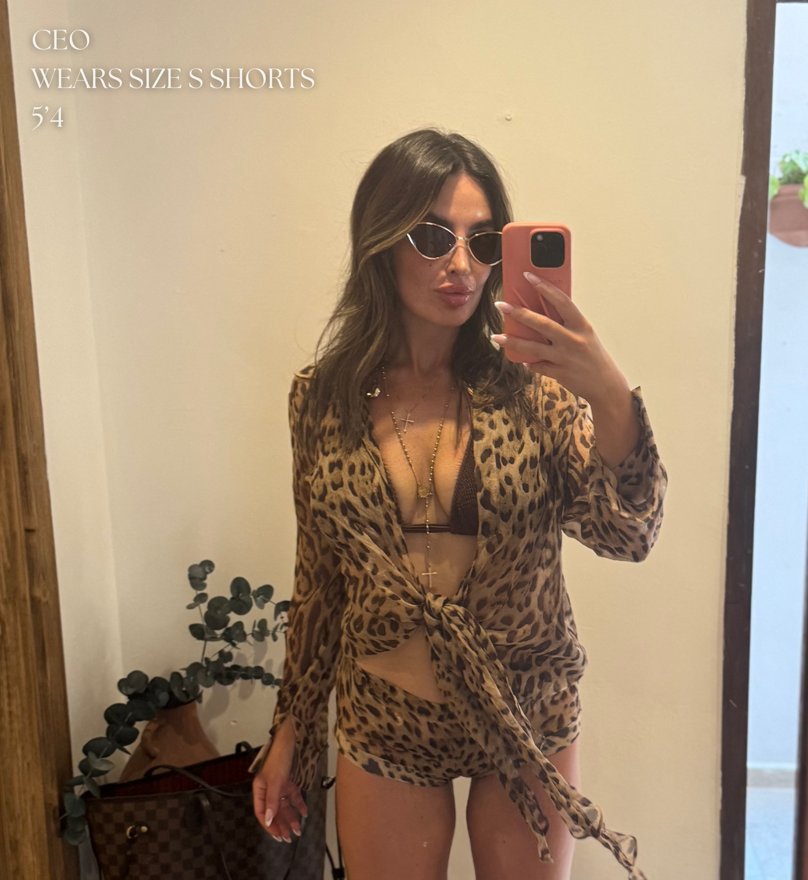 Knotover Blouse Leopard