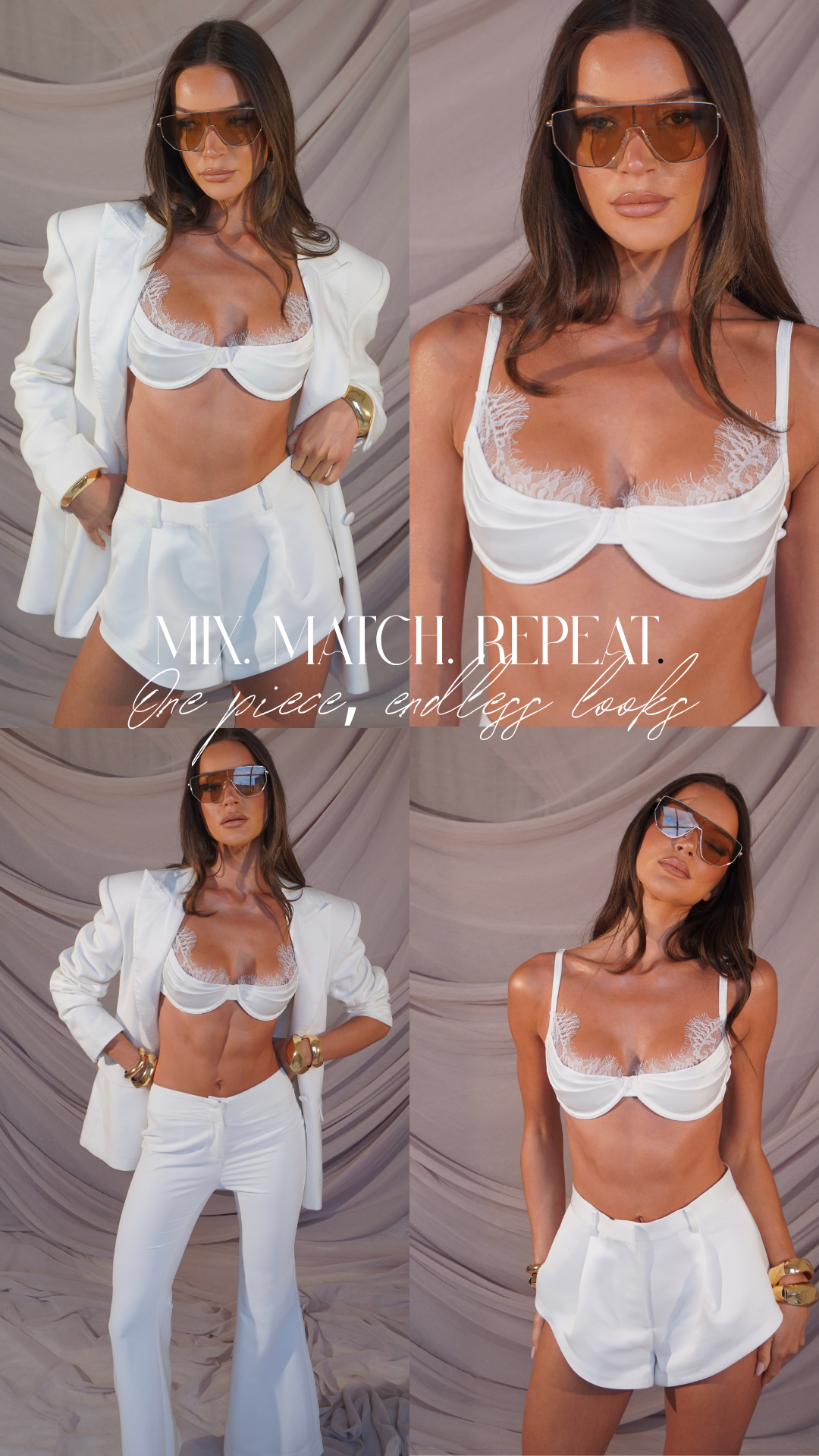 Noir Lace Bralette | White
