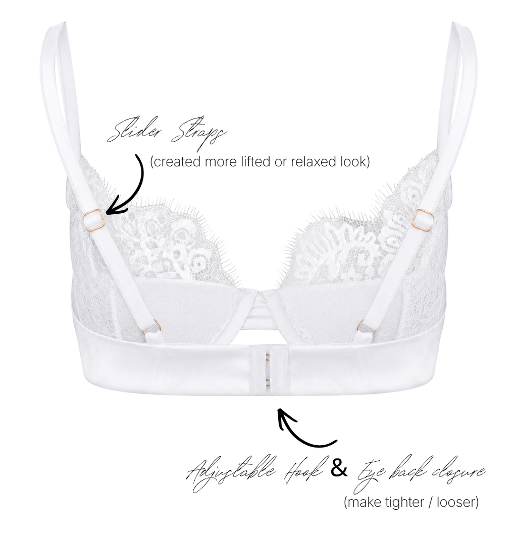 Noir Lace Bralette | White