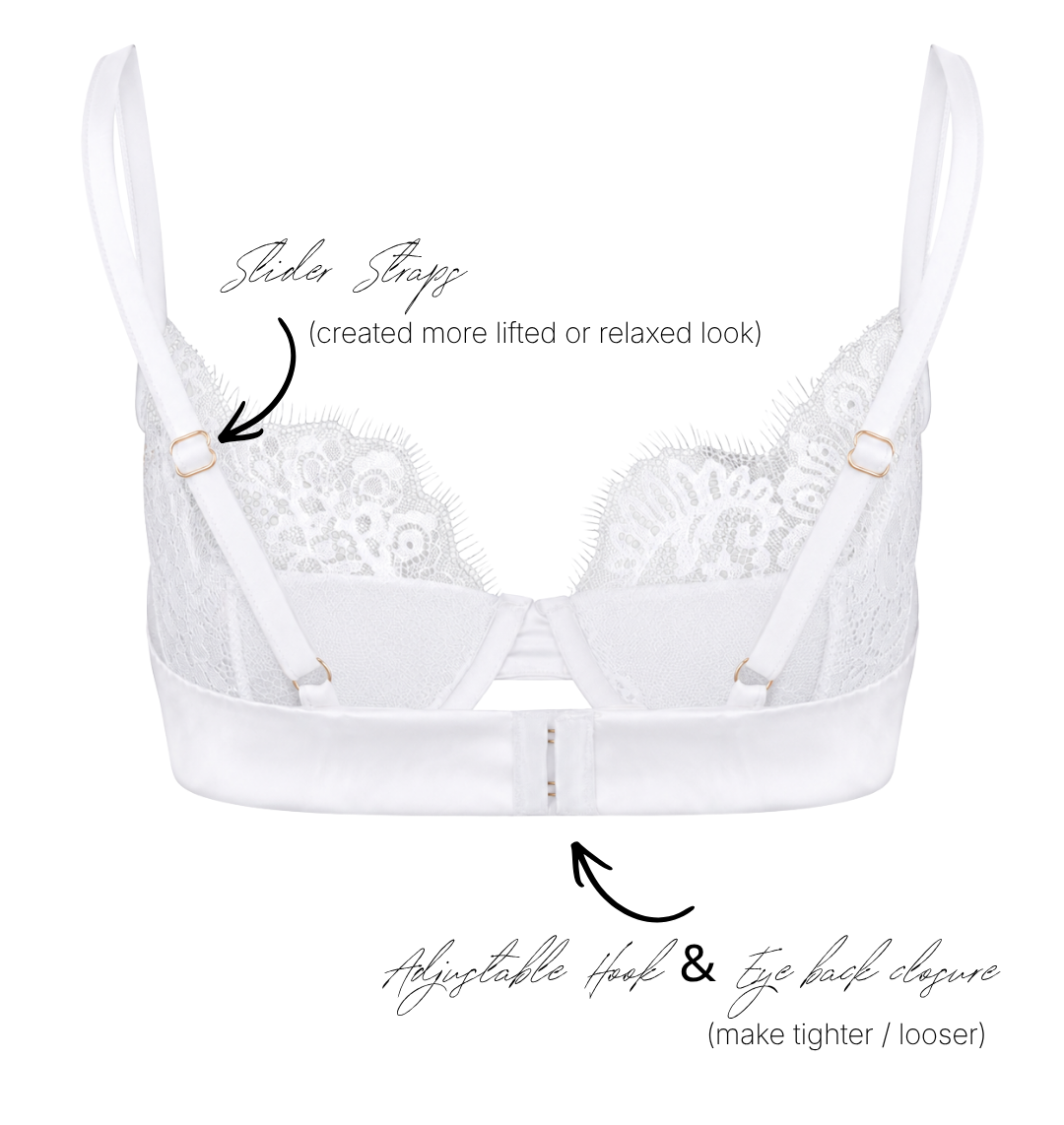 Noir Lace Bralette | White