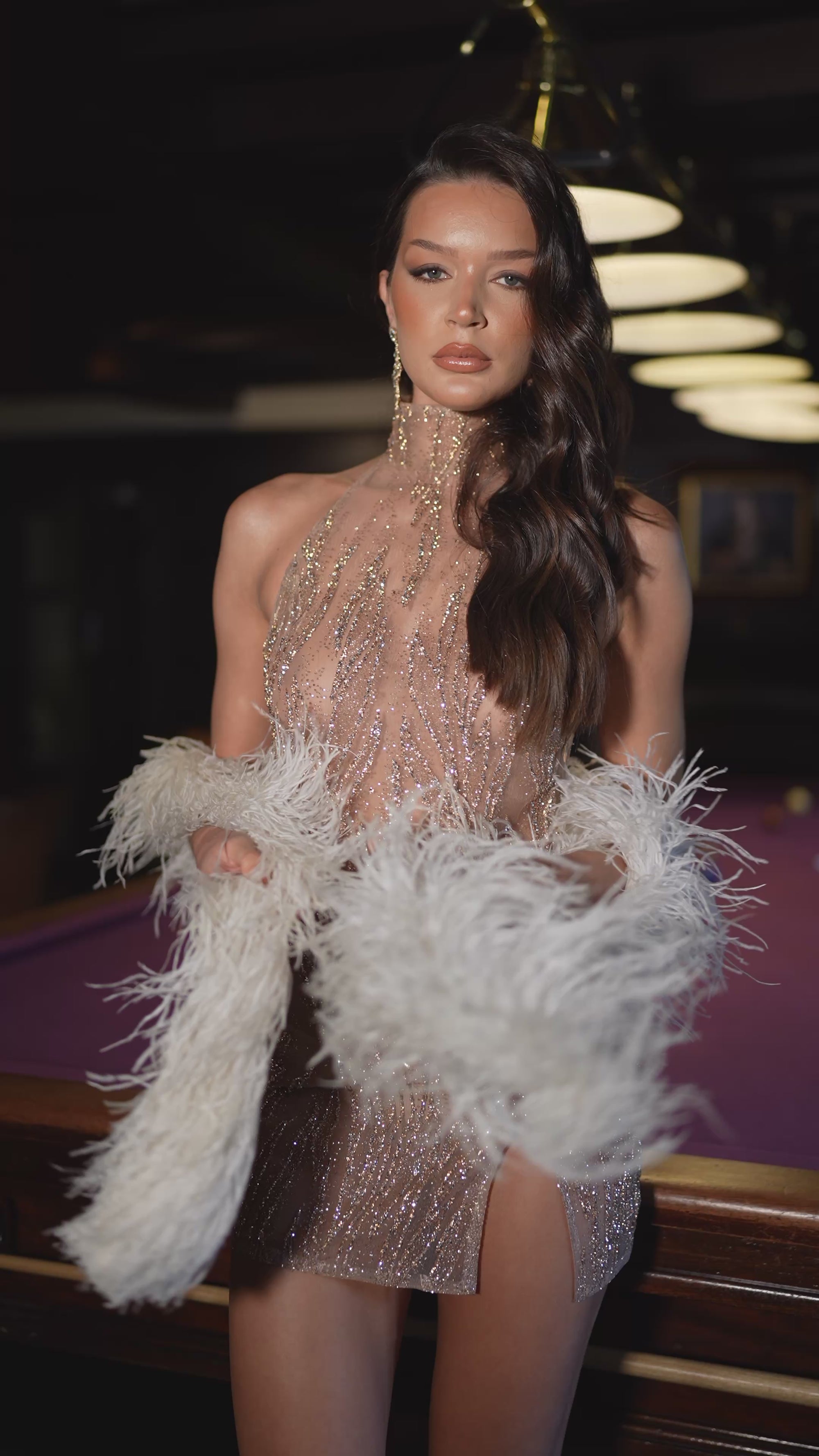 Martini Embellished Dress Rose