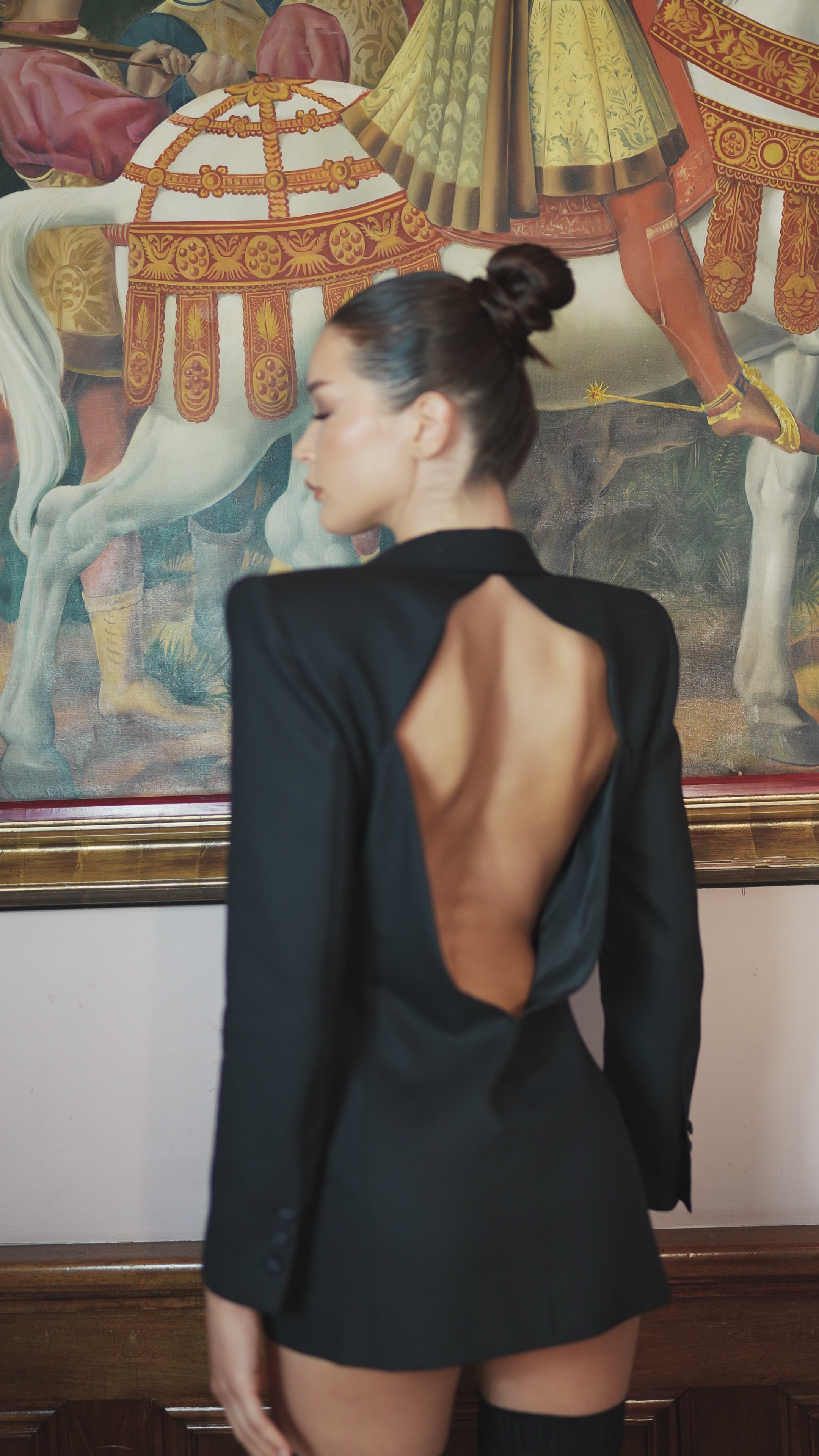 Power Open Back Blazer Dress