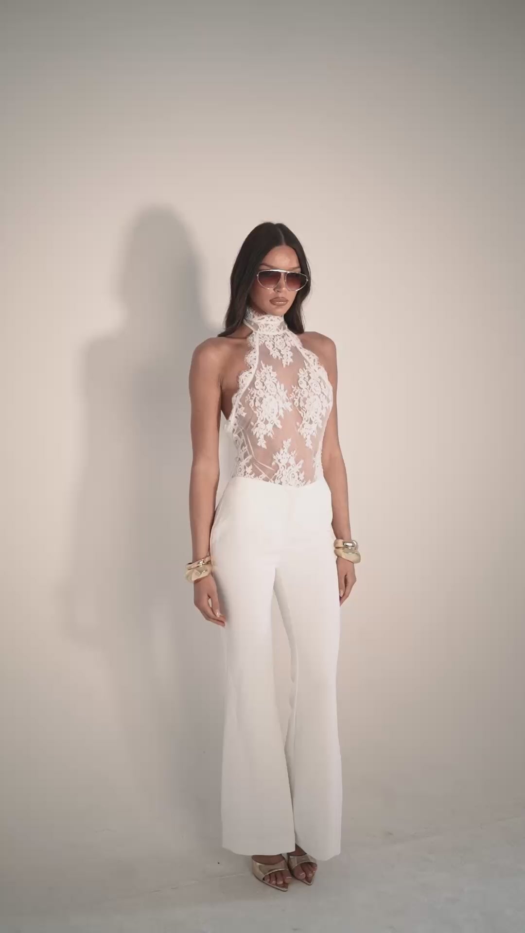 V Power Tailored Pants White